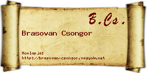 Brasovan Csongor névjegykártya